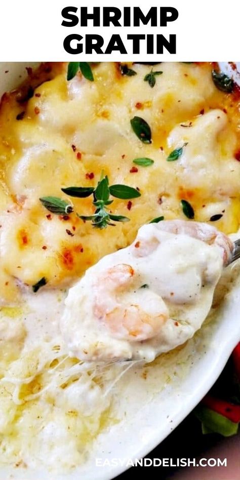 Shrimp Gratin, Shrimp Au Gratin, Gluten Free Shrimp Recipes, Shrimp Casserole Recipes, Cheesy Shrimp, Shrimp Casserole, Best Shrimp Recipes, Au Gratin Recipes, Bullet Journal Page