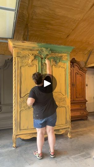 Ornate Bedroom, Armoire Makeover, Painted Armoire, Furniture Upcycling, French Armoire, Woodworking Cabinets, Angela Lansbury, French Bedroom, Furniture Rehab