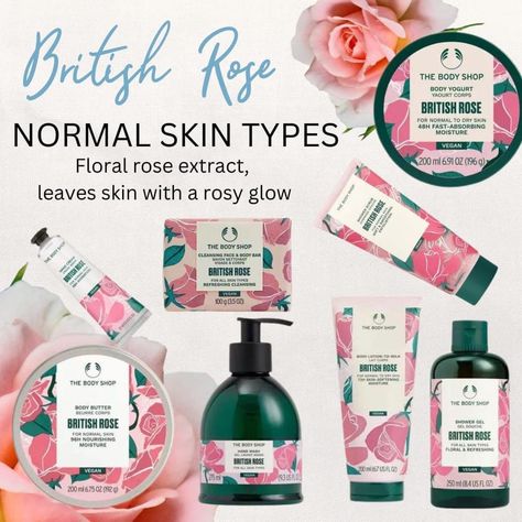 The Body Shop British Rose, Body Shop British Rose, British Rose, Business Branding Design, Normal Skin Type, Body Shop At Home, Home 2023, Rose Extract, Cleansing Face