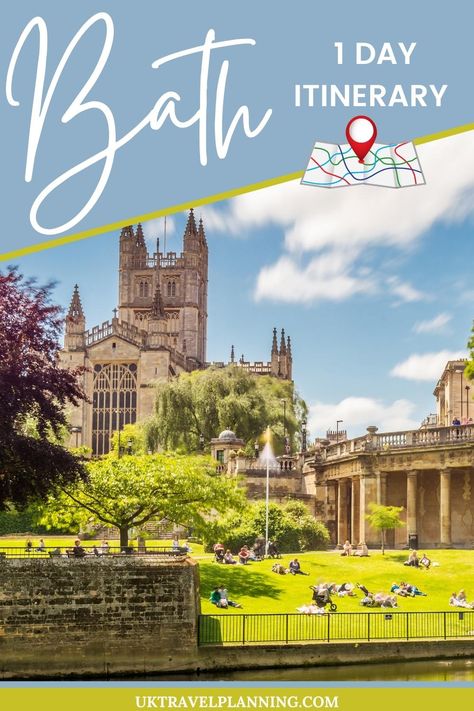 The ultimate Bath itinerary to make the most of one day in this beautiful English city. Includes a map, tips and must-see sights. #England Bath Itinerary, English City, Mountain Cake, Walking Map, Uk Trip, London Vacation, Bath Uk, Mantra Quotes, Bath England