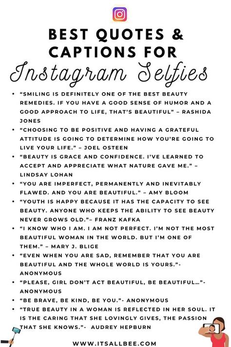 Best Instagram Captions & Quotes -Short/Long/Sassy/Cute.. Quotes For Cute Pictures, Makeup Selfie Captions, Picture Quotes Instagram Selfie, Self Love Picture Captions, Half Face Selfie Caption, Picture Captions Instagram Selfie, Quotes For Pictures Captions, Selfie Captions Instagram Confident, Beauty Captions For Instagram