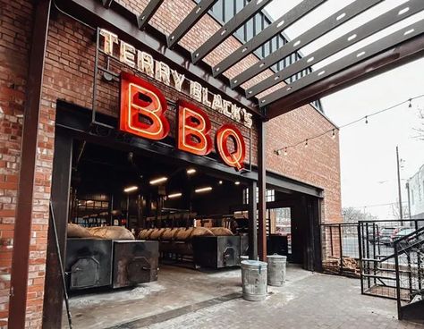 Bbq Pit Restaurant, Small Bbq Restaurant Design, Bbq Restaurant Exterior Design, Barbeque Restaurant Design, Texas Bbq Restaurant, Barbecue Restaurant Design, Texas Bbq Restaurant Design, Terry Blacks Bbq, Grill Restaurant Design