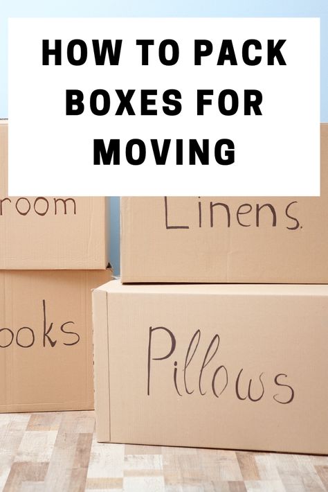 how to choose the correct boxes for moving and pack them correctly to make moving day a breeze How To Label Boxes For Moving, How To Pack Boxes For Moving, How To Pack Moving Boxes, How To Pack To Move Organized, How To Pack For A Move, How To Pack Picture Frames For Moving, Moving Boxes Organization, Long Distance Moving Tips, How To Pack To Move Quickly