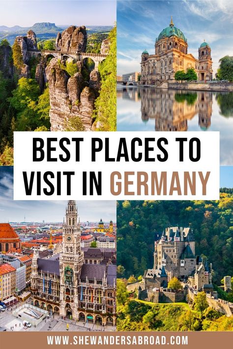 From beautiful small towns to peaceful countrysides, fairytale castles and lively cities, here are the absolute best places to add to your Germany bucket list. | Germany travel tips | Best places in Germany | Best places to visit in Germany | Prettiest places in Germany | What to do in Germany | Germany travel guide | Bucket list locations in Germany | Things to do in Germany | Germany places to visit | Best cities in Germany | Berlin | Frankfurt | Germany castles | Black Forest | Cologne Germany Best Places To Visit, Places To Visit In Germany Bucket Lists, Visit Germany Bucket List, Things To Do In Germany Bucket Lists, Best Places In Germany, Germany Things To Do, Things To Buy In Germany, Travel Germany Beautiful Places, Places To Travel In Germany