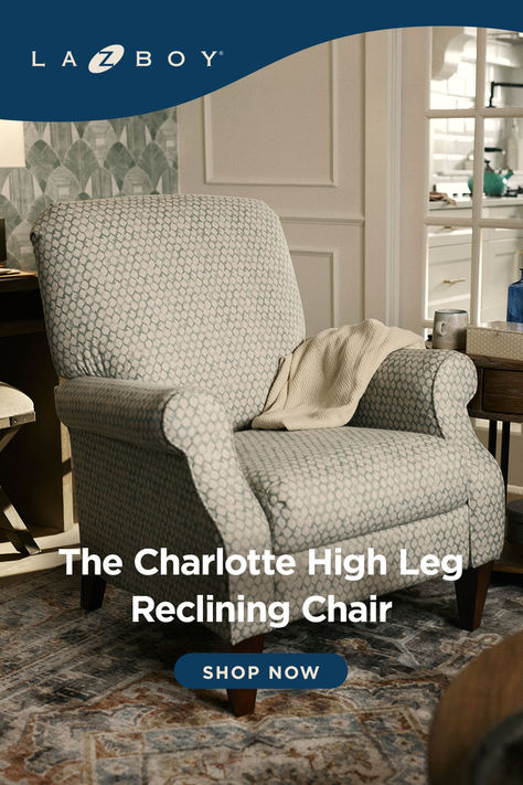 Get your scroll on, your nap on, or your recline on, all from the Charlotte High Leg Reclining Chair.It’s comfy and ready for some much-earned lazy time. Living Room Furniture Ideas, Long Narrow Living Room, Room Furniture Ideas, Narrow Living Room, Reclining Chair, Furniture Living Room, Home Decor Living Room, Decor Living Room, Shop Chair