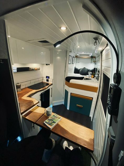 Mercedes Sprinter Camper Van, Van Conversion Layout, Hot Wheels Storage, Ducato Camper, Motorhome Interior, Mercedes Sprinter Camper, Rv Bedroom, Conversion Van, Sprinter Van Conversion