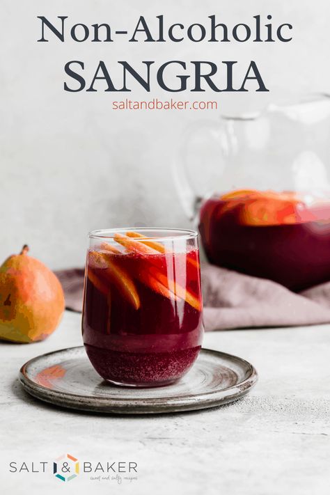 Non Alcoholic Sangria Punch, Non Alcoholic Sangria Fall, Mock Sangria Non Alcoholic, Virgin Sangria Recipes Non Alcoholic, Fall Sangria Non Alcoholic, Non Alcohol Sangria, Italian Mock Tail, Alcohol Free Sangria Recipes, Italian Punch Non Alcoholic