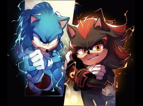 If Movie, Movie Sonic, Sonic The Movie, Movie Design, Shadow Sonic, Hedgehog Movie, Sonic Heroes, Sonic Funny, Sonic Fan Characters