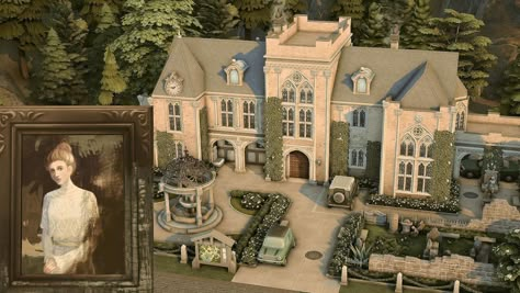 I made a Manor for Lady Mimsy 🤩 The Sims 4 - Speed Build Part 1 The Sims 4 Manor House, Sims Manor House, Von Haunt Estate Sims 4, Celebrity Mansions Sims 4, Sims 4 Manor House Plan, Sims 4 Country Estate, Sims 4 Estate Build, Sims 4 French Chateau, Old Money Sims House