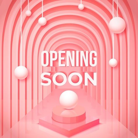 Opening soon 3d background | Free Vector #Freepik #freevector #background #business #abstract #shapes Dropping Soon Poster, 3d Geometric Shapes, Blank Banner, Illustrator Design Tutorial, Geometric 3d, Medical Background, Futuristic Background, Illustrator Design, 3d Shapes