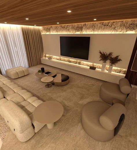 Luxury Apartment Living Room, Zona Tv, Spotlight Design, Dream Life House, Future Apartment Decor, Interior Modern, Home Building Design, Dream Apartment, Design Your Dream House