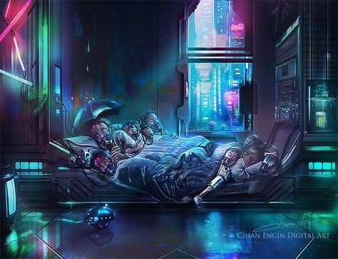 ArtStation - Home Sweet Home -Cyberpunk Version, cihan engin Cyberpunk Home, Neon Japan, Cyberpunk House, Cyberpunk Tokyo, Tokyo Neon, Fashion Cyberpunk, High Tech Low Life, Neon Cyberpunk, Neon Photography