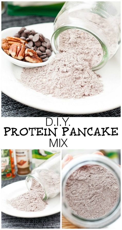 Homemade Protein Pancake Mix Protein Breads, Pancake Mix Recipe, High Protein Pancakes, Recipe Folder, Protein Pancake Mix, Bariatric Food, Diy Mixes, Keto Vegan, Protein Powder Recipes