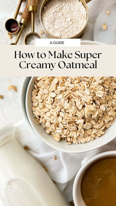 oats, milk bottle and other pantry ingredients lying on a white countertop Best Oatmeal Recipe, Oatmeal How To Make, Quick Oatmeal, Creamy Oatmeal, What Is Healthy Food, Cake Pizza, I Lost 100 Pounds, Healthy Food Habits, Homemade Oatmeal