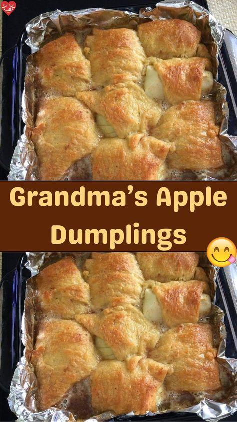 Grandma’s Apple Dumplings are a timeless classic, featuring tender apple slices enveloped in a sweet, buttery pastry and baked to golden perfection. T... Apple And Dumplings, Apple Dumplings Homemade, Apple Dumplings With Crescent Rolls, Apple Pie Dumplings, Fruit Dumplings, Crescent Roll Apple Dumplings, Easy Apple Dumplings, Apple Dumpling Recipe, Healthy Dessert Recipes Easy