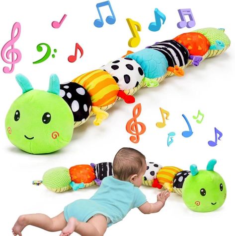 Adorable 5 In 1 Baby Toys: This is a wonderful toys for baby 0-6 months. We combine the music toy, plush toy, rattle toy and crinkle toy into this caterpillar toy. This cute infant toys 6-12 months developmental is an excellent baby partner. It’s very suitable for baby toys 3-6 months. Perfect infants 0-3 months. Great 8 month old development toys. Awesome 0-3 month toys developmental. Perfect 2 month old baby toys. Tummy Time Toys, Caterpillar Toys, Infant Toys, Baby Mirror, Baby Musical Toys, Baby Sensory Toys, Soothing Baby, Sensory Development, Newborn Toys