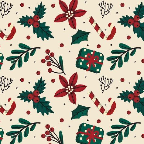 Vintage Christmas Images Printables Free, Christmas Pattern Illustration, Vintage Christmas Pattern, Christmas Pattern Background, Christmas Moodboard, Christmas Graphic Design, Graphic Design Cards, Christmas Graphic, Christmas Graphics