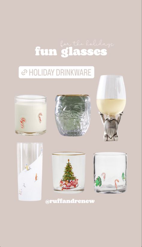 Glasses / drinking glasses / holiday cups / holiday glasses / holiday decor / Christmas decor / holiday home / Christmas home / seasonal home / Follow my shop @ruffandrenew on the @shop.LTK app to shop this post and get my exclusive app-only content! #liketkit #LTKHoliday #LTKGiftGuide #LTKSeasonal @shop.ltk https://liketk.it/3Wh0d Christmas Glassware, Christmas Drinkware, Anthropologie Icon Juice Glasses, Anthropologie Drinking Glasses, Anthropologie Christmas Mugs, Anthropologie Holiday Mug, Anthropologie Santa Mug, Christmas Drinking Glasses, Christmas Drinking