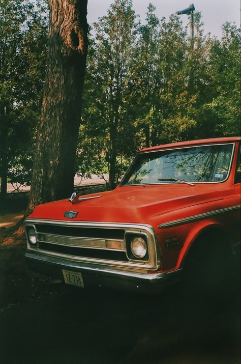 Red Pickup Truck Aesthetic, Red Truck Aesthetic, Old Truck Aesthetic, Pickup Truck Aesthetic, Aesthetic Truck, Selena Core, Dan Cain, Truck Aesthetic, Red Pick Up Truck