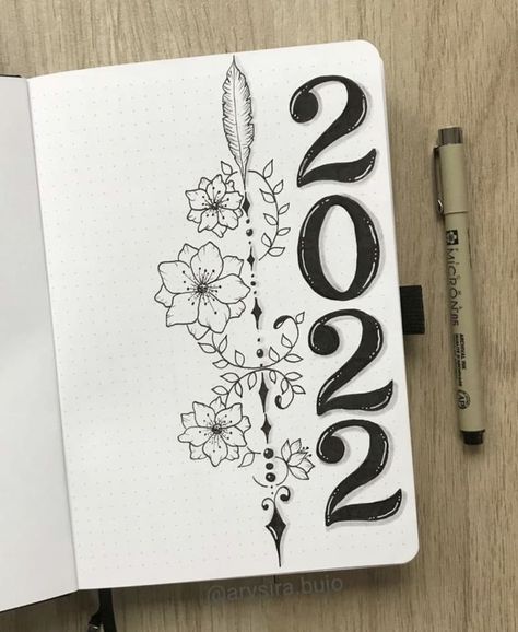 Art Journal Front Page Ideas, 2024 Diary Front Page, 2023 Front Page Journal, Bujo Front Page Ideas, Front Page Doodle, Bujo Year Cover 2024, 2024 Title Page, Bujo Cover Page Ideas 2024, 2023 Journal Ideas Cover