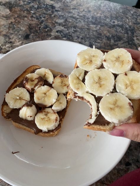 #banana #bread #toast #nutella #breakfast #yummy #food #foodporn #plates #fashion #recipe #1 #aesthetic #tiktok #whisper #coquette Toast Nutella, Bread Aesthetic, Nutella Breakfast, Nutella Bread, Tiktok Whisper, Breakfast Yummy, Bakery Foods, Whisper Coquette, Bread Toast