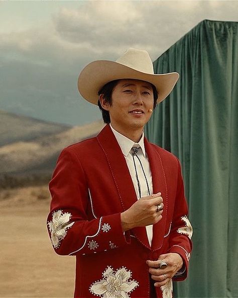 grimyfrightz shared a post on Instagram: "I'd let that ufo swallow me whole just for him sc: me song: Glock in My Lap movie: Nope". Follow their account to see 495 posts. Mens Western Outfits, Cowboy Prom, Cowboy Suit, Western Suit, Desert Photoshoot, Dapper Suits, Digital Wardrobe, Cowboy Costume, Wedding Cocktail Party