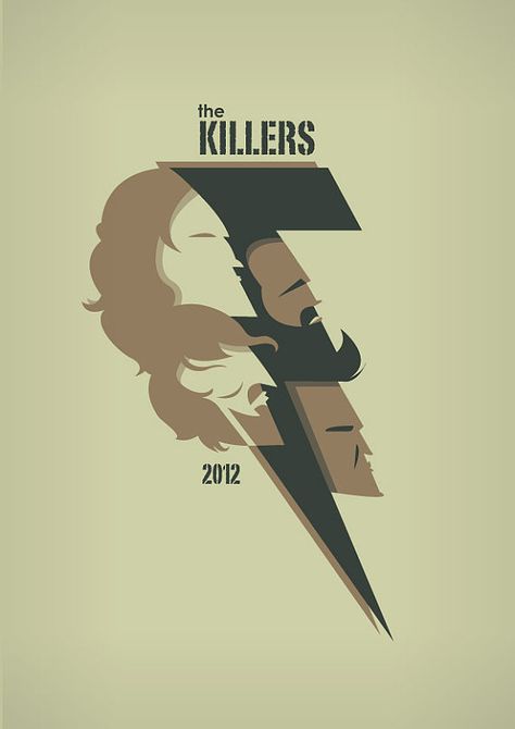 The Killers Band, Brandon Flowers, The Killers, Rock Posters, Gig Posters, Band Posters, Weird World, Indie Rock, My Favorite Music