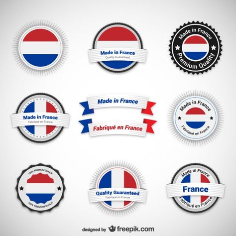 Made in france labels | Free Vector #Freepik #freevector #label #labels #france #made France Logo, Graphics Background, Background Designs, Free Seo Tools, Retro Logos, Free Labels, Wine Labels, Logo Restaurant, Free Vector Graphics