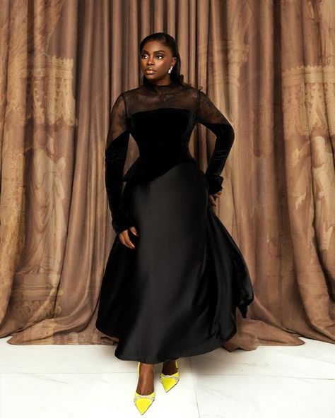 Prudent🦋 on Instagram: "A black Queen   Dress @the_prudentgabrielrtw  Photographer @jeremievisuals" Black Queen Dress, Baddie Black, Modest Dresses Fashion, Classy Gowns, Simple Gowns, Black Church, Church Fashion, Elegant Dresses Classy, Queen Dress