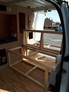 Wooden Rock & Roll Bed : 7 Steps - Instructables Van Bed Platform, Vw Kampeerwagens, Nissan Caravan, Minivan Camper, Minivan Camper Conversion, Campervan Bed, Rock And Roll Bed, Campervan Ideas, Kombi Motorhome