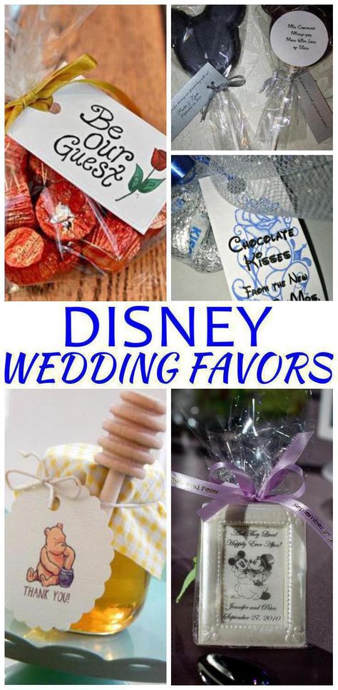 disney-wedding-favors Disney Wedding Favors, Deco Disney, Wedding Favours Thank You, Disney Bridal Showers, Disney Inspired Wedding, Wedding Favors And Gifts, Favors Ideas, Disney Wedding Theme, Tema Disney