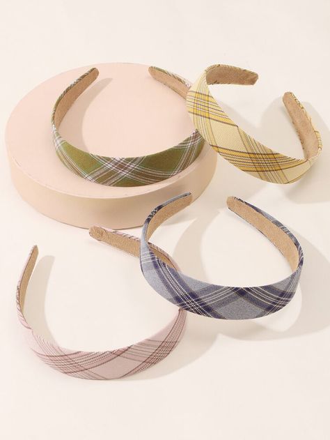 Pattern Hair, Gaun Fashion, Wide Headband, Hair Hoops, Plaid Fashion, Girly Jewelry, Girls Hair Accessories, Cute Jewelry, Plaid Pattern