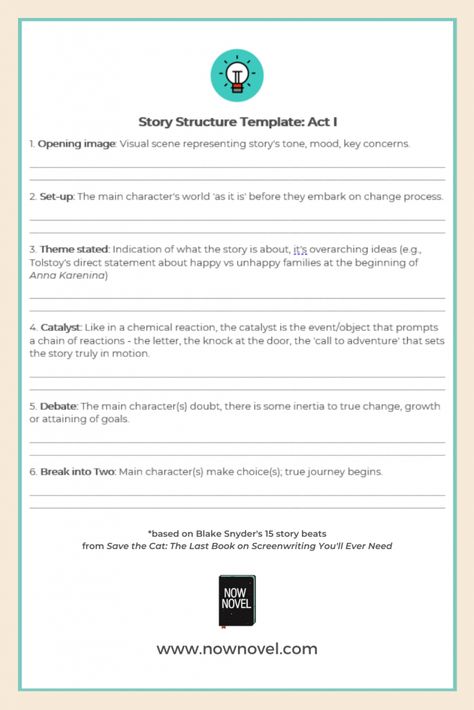 story structure template, how to organize scenes.