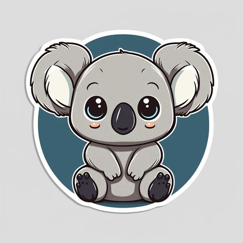 Koala Drawing, Cartoon Gif, Icon Package, Stickers Journal, Paper Craft Diy Projects, Cartoon Gifs, Printable Stickers, Paper Crafts Diy, Koala