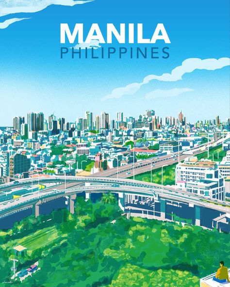 Philippine Tourism Poster, Manila Illustration, Philippines Illustration, Philippines Wallpaper, Philippines Aesthetic, Philippines Cities, Philippines Tourism, Abs Cbn, Tourism Poster