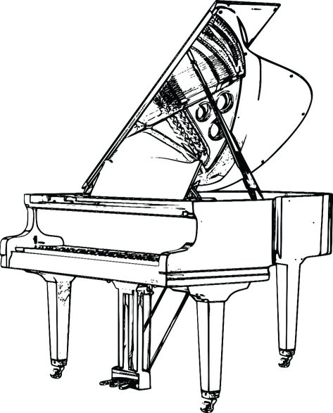 Piano Drawing, Drawing Png, Outline Drawings, Free Clipart, Ghost Chair, Clipart Images, Png Clipart, Transparent Png, Easy Drawings