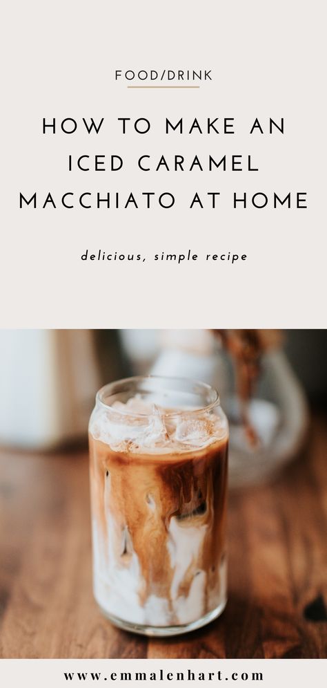 How To Make A Iced Caramel Macchiato, Starbucks Make At Home, Esspreso Coffe At Home, How To Make A Macchiato, At Home Iced Caramel Macchiato, At Home Carmel Macchiato, Dunkin Caramel Macchiato, How To Make A Carmel Macchiato, How To Make A Machiatto At Home