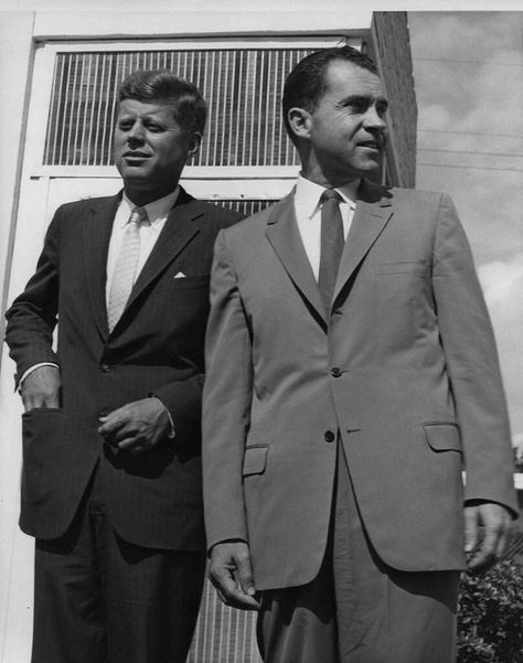 Kennedy and Nixon, 1960. Nouveau Riche, Abe Lincoln, Don Draper, Jfk Jr, John Fitzgerald, Richard Nixon, Head Of State, American Presidents, Silver Spoon