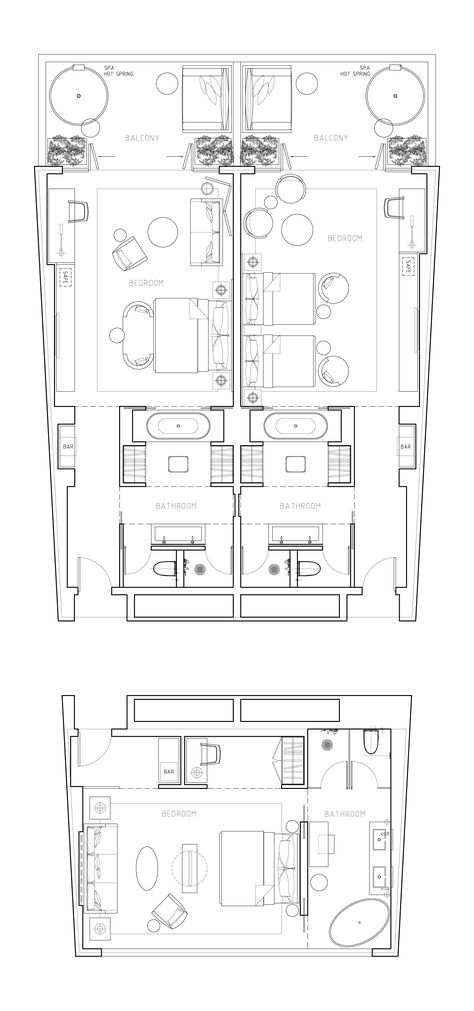 THE PLAN Floor Plan Hotel Room, Resort Room Floor Plan, Bed And Breakfast Floor Plans Layout, Hotel Bedroom Plan, Hotel Room Floor Plan Layout, Bed And Breakfast Layout, Hotel Bathroom Layout, Resort Room Layout, Hotel Suite Layout