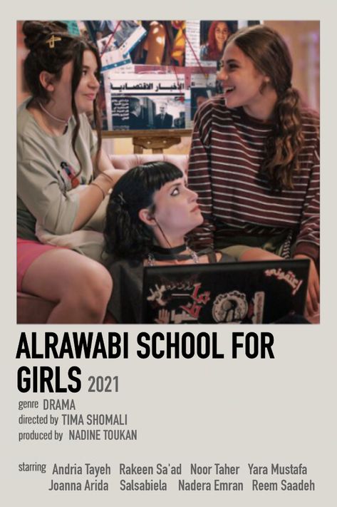 AlRawabi School for Girls Polaroid Poster School Movies To Watch, Al Rawabi Girls School, Teenage Series, Alrawabi School, School Movies, Top Movies To Watch, Indie Movie Posters, Movies To Watch Teenagers, Movie To Watch List