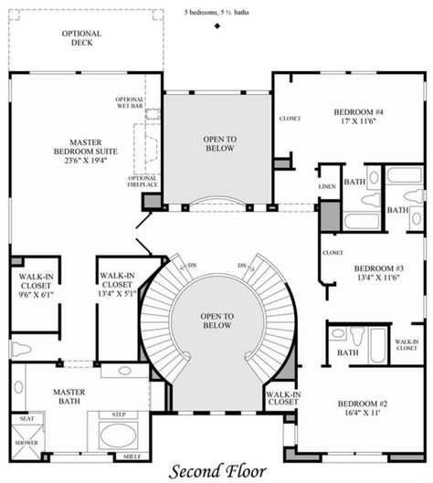 West Indies House Plan: Contemporary Caribbean Beach Home Floor Plan Double Staircase Foyer House Plans, Double Staircase House Plans, Double Staircase Floor Plan, Bloxburg Double Staircase, Bifurcated Staircase Design, Palace Floor Plan, Double Staircase Foyer, Stairs Floor Plan, Hotel Floor Plan