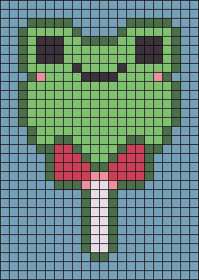 Bird Pixel Art, Easy Pixel Art Ideas, Frog Pixel Art, Pixel Art Animals, Perler Pattern, Easy Perler Bead Patterns, Easy Perler Beads Ideas, Fuse Bead Patterns, Art Perle