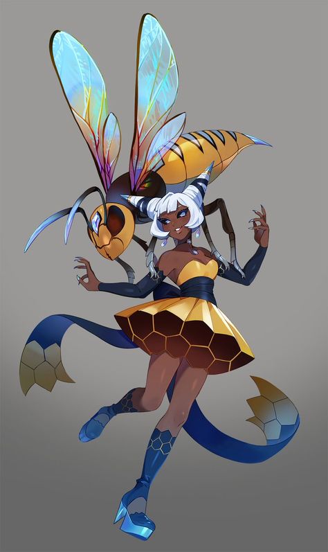 Beast Master, Design Practice, Alien Concept Art, Human Art, Wasp, Dnd Characters, Drawing Reference Poses, Creature Design, Fantasy Character Design