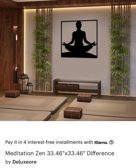 Cozy Yoga Studio, Home Spa Room Ideas, Yoga Room Ideas Home, Yoga Studio Design Interiors, Jardin Zen Interior, Yoga Room Ideas, Corridor Wall Decor, Home Massage Room, Sala Zen