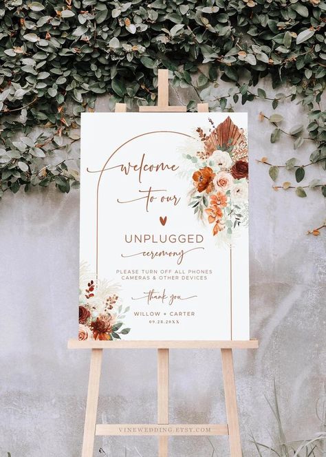 Terracotta Wedding Welcome Sign, Welcome To The Wedding Of Sign, Blush Terracotta Wedding, Boho Welcome Sign Wedding, Welcome Wedding Sign Entrance, Welcome To Wedding Sign, Fall Wedding Welcome Sign, Welcome To The Wedding Sign, Wedding Welcome Sign Ideas