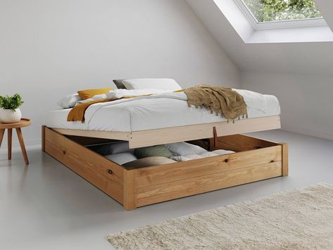 Bed No Headboard, Space Saver Bed, No Headboard, Bed Without Headboard, Attic Bed, Solid Oak Beds, Wooden Ottoman, Small Single Bed, Storage Beds