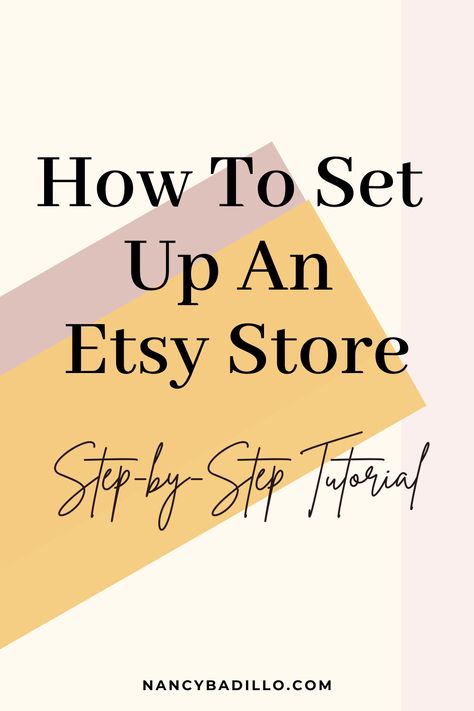 Are you new to Etsy? Looking to start an Etsy shop to sell your crafts but don't know how to get started? If so, you're in the right place to setting up your Etsy account. Click to learn how to set up an Etsy store! Etsy tips | Etsy tips for beginners | Etsy shop | Etsy sellers Setting Up Etsy Shop, Etsy Shop Set Up, How To Set Up Etsy Shop, How To Open Etsy Shop, Setting Up An Etsy Shop, How To Open An Etsy Shop, How To Create An Etsy Shop, How To Set Up An Etsy Shop, Etsy Template Ideas