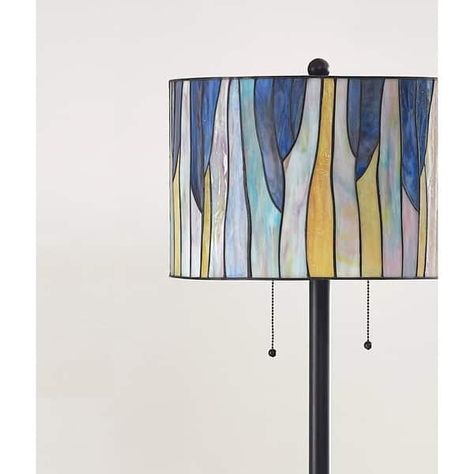 Barossa Tiffany Multi-colored Art Glass/ Metal Floor Lamp - On Sale - Bed Bath & Beyond - 14636979 Stained Glass Lamp Shades, L'art Du Vitrail, Stained Glass Light, Tiffany Lamp, Metal Floor Lamp, Glass Floor Lamp, Tiffany Glass, Stained Glass Lamps, Stained Glass Crafts