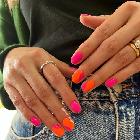 Boho Nails, Fall Gel Nails, Cute Simple Nails, Subtle Nails, Simple Gel Nails, Cute Gel Nails, Shellac Nails, Pink Acrylic Nails, Neon Nails