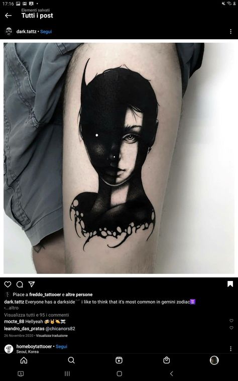 Dark Side Tattoo Design, Shadow Person Tattoo, Dark Tatoos Ideas, Dark Cover Up Tattoos, Dark Style Tattoo, Tattoo Designs Inspiration, Scary Tattoo Ideas, Darkside Tattoo, Shadow Tattoo